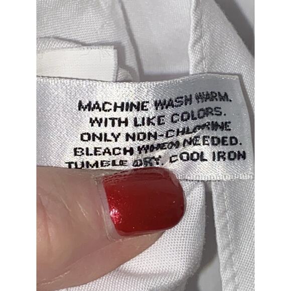 Van Heusen Pinpoint Oxford Button Down Long Sleeve Shirt Size 16 32/33 - Picture 4 of 5